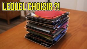 J3 Tennis de table Amilly - Photo montrant une pile de revêtements de raquette de tennis de table